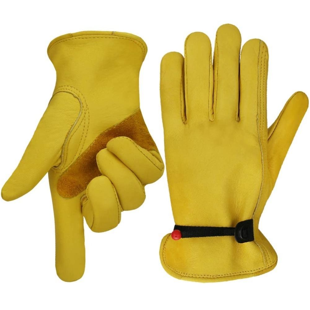 Leather Gardening Gloves: l-large: image 3