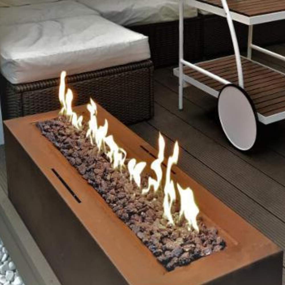 Corten Steel Gas Firepit: image 4