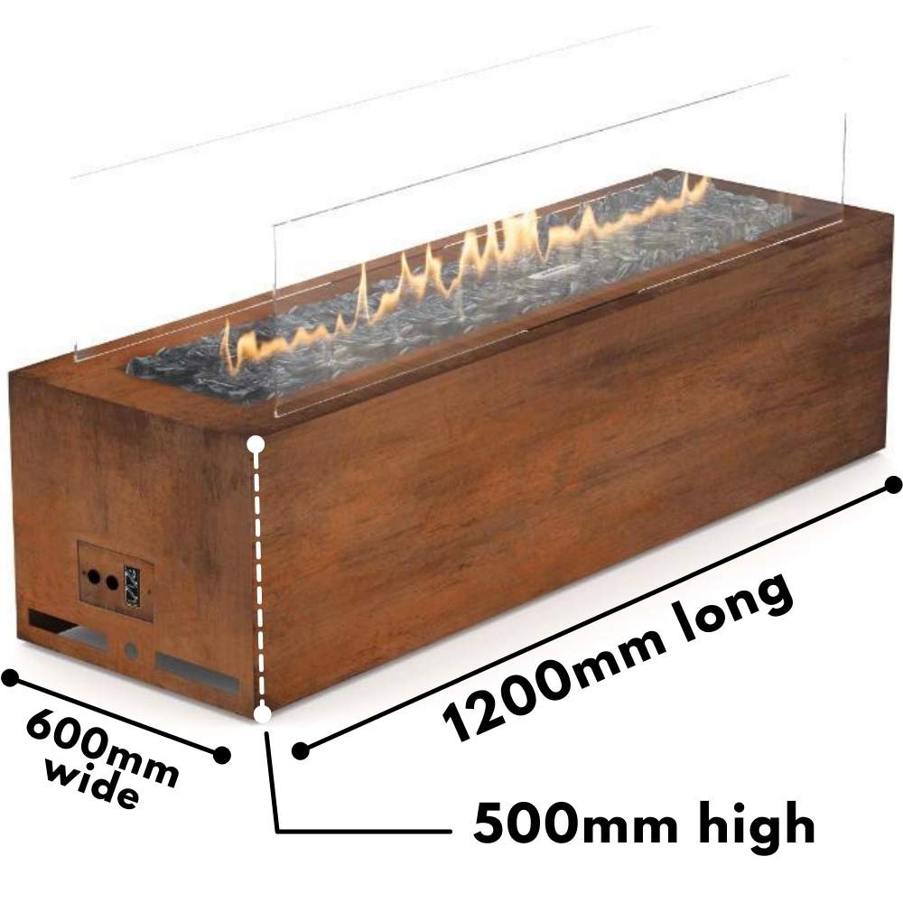Corten Steel Gas Firepit