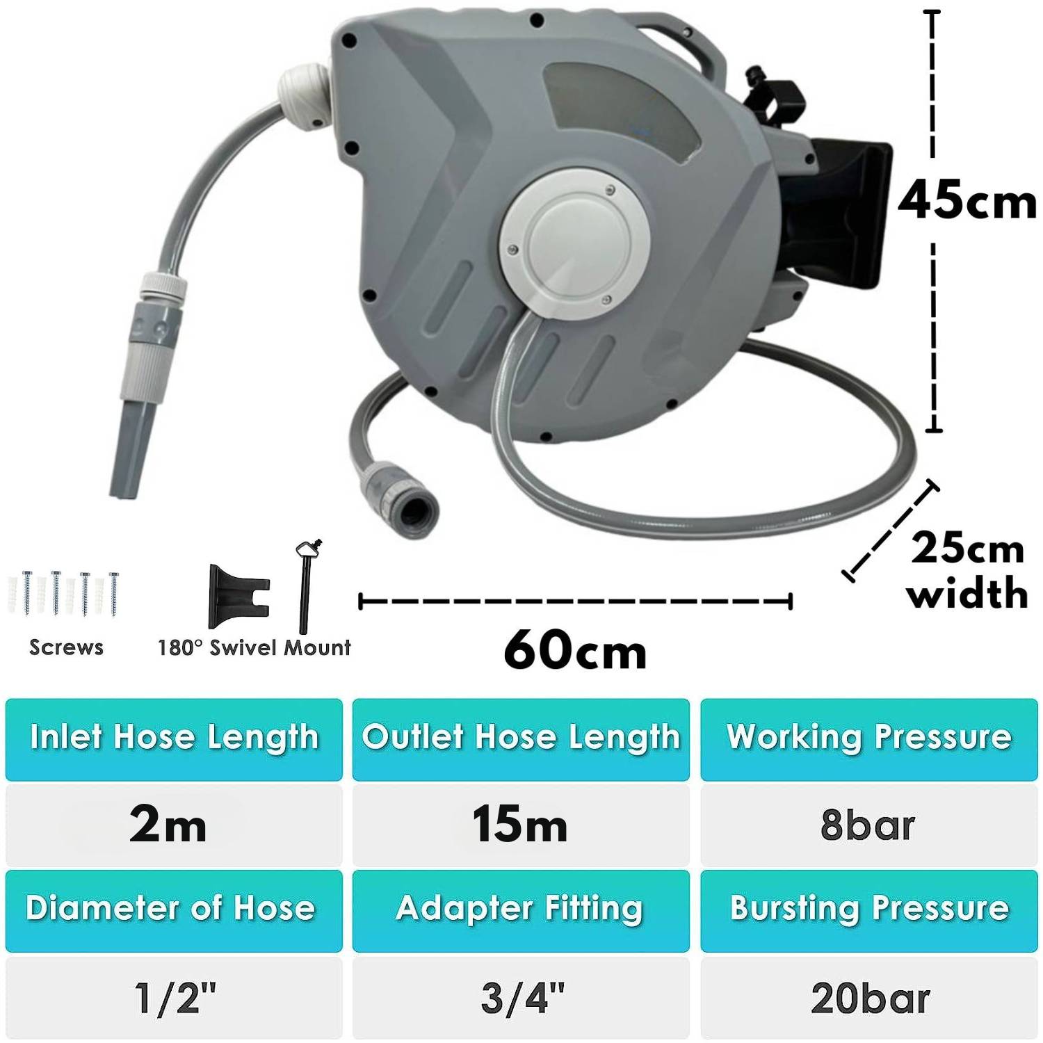 Wall Mounted Water Hose Reel: image 2