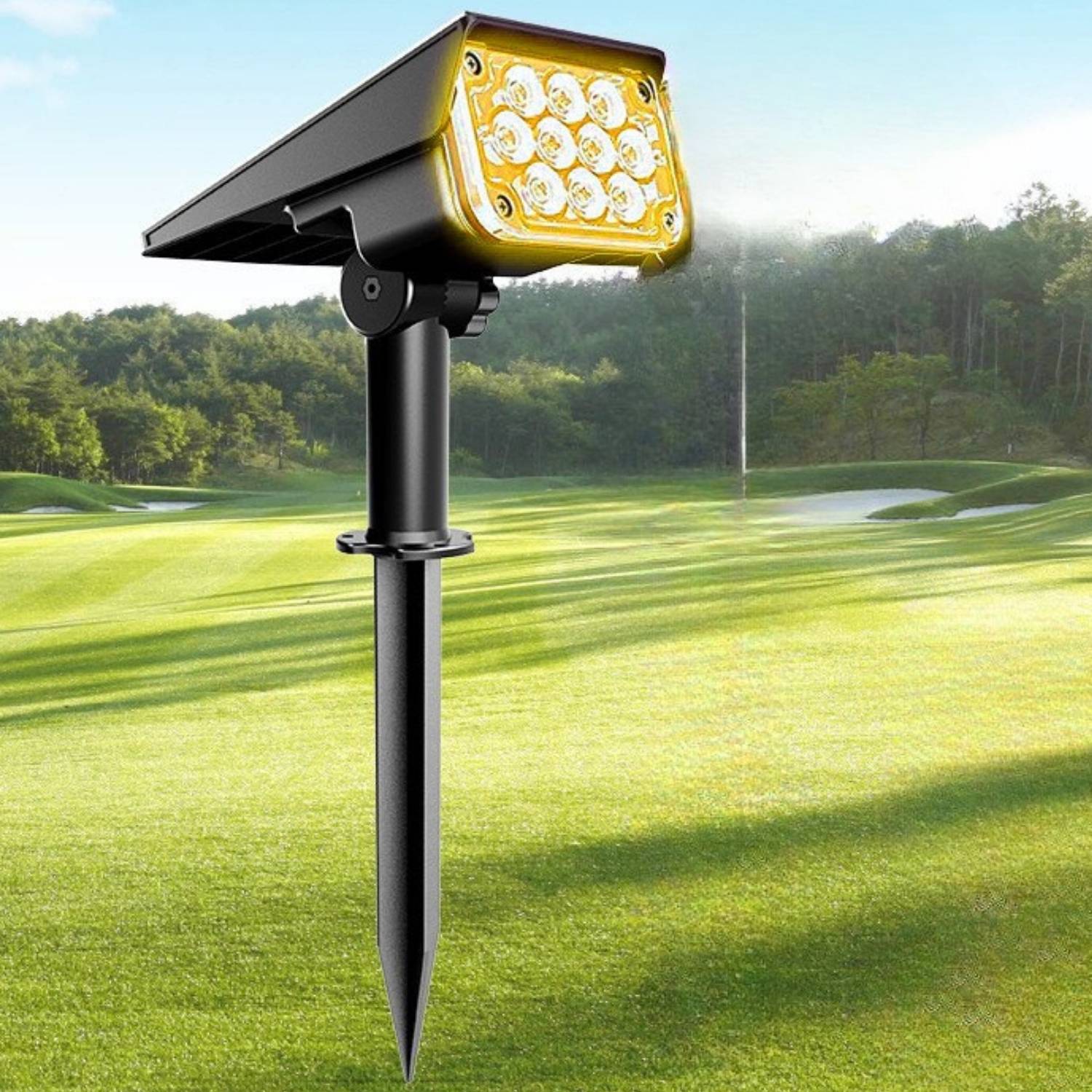 Solar Powered Spotlight: 2 Pack: image 1