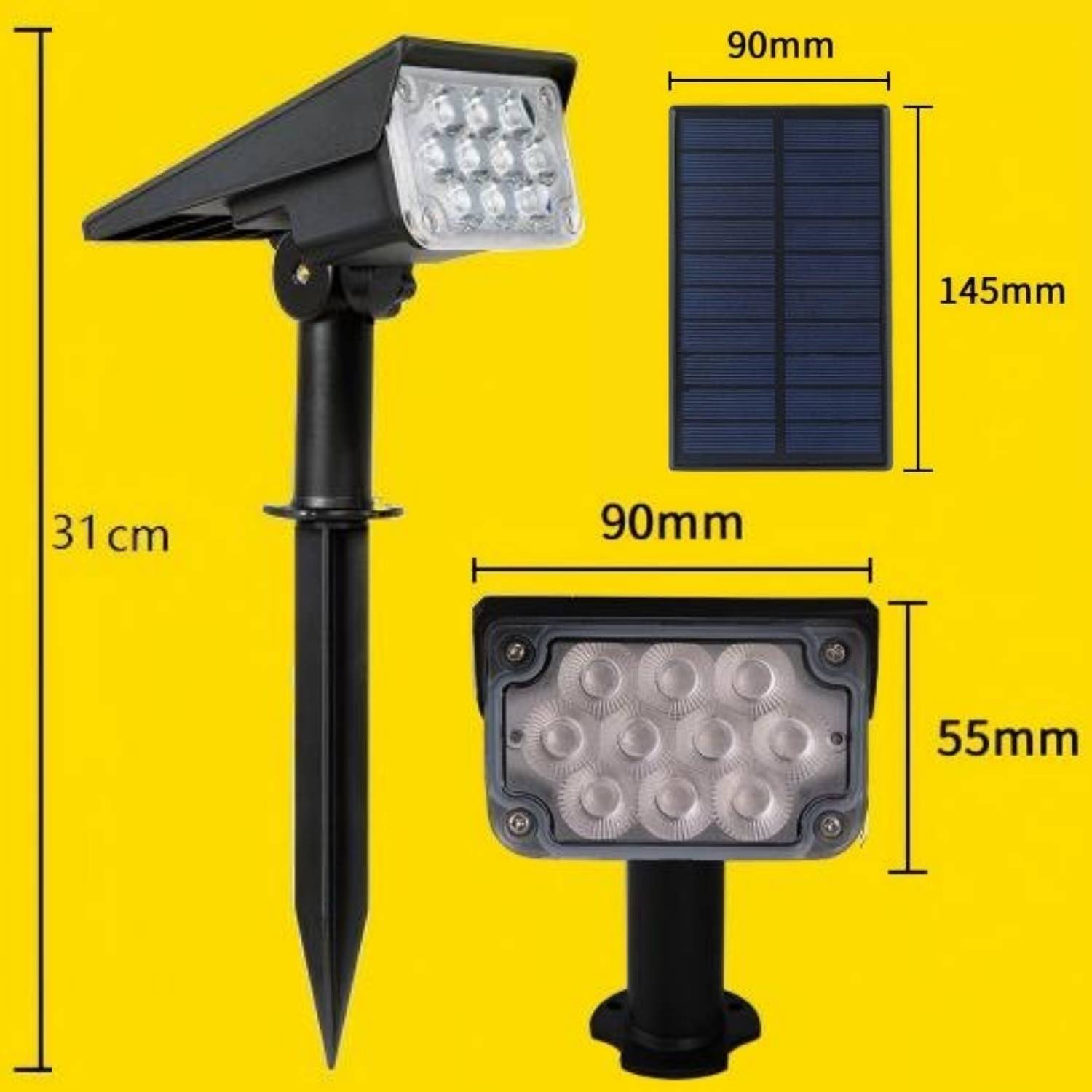 Solar Powered Spotlight: 2 Pack: image 3