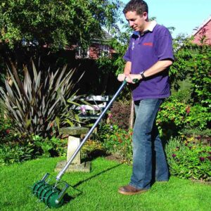 buy push rolling lawn aerator with spikes