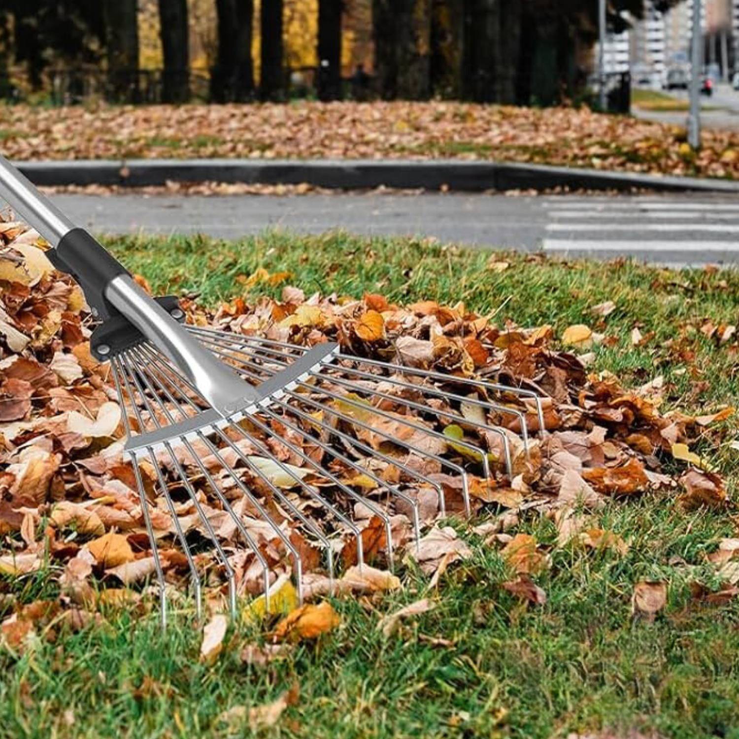 buy metal rake for leaves